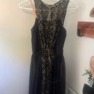 Black and gold dance costume